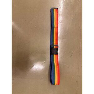 VTG Lewis N Clark Rainbow Woven Nylon Strap with Plastic Buckle Luggage Strap